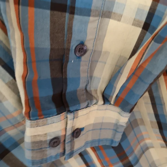 Prana Multicolor Plaid Long Sleeve Shirt Size XL - Picture 4 of 10